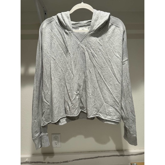 Offline by Aerie Women's Cropped Sweatshirt Hoodie Gray Size XL - Picture 1 of 9